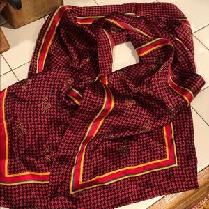 EUC vintage Ginny Hansen silk scarf stock tie